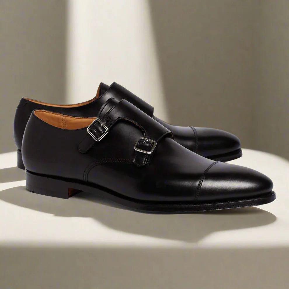 Classic Black Double Monkstrap