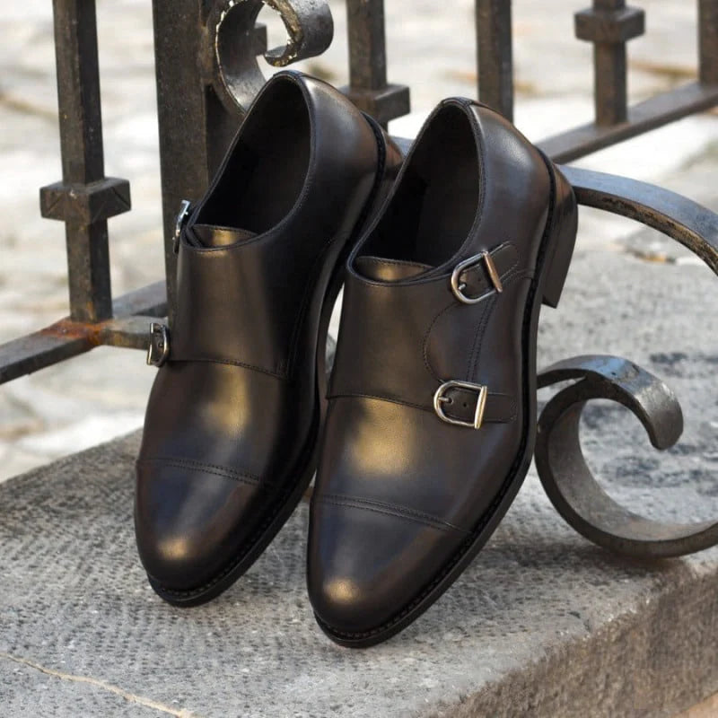 Leather Double Monk Strap