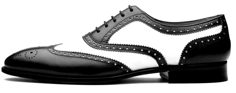 Formal Tyrel Black White Brogue
