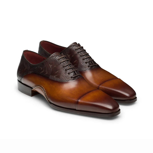 Formal Maca Brown Oxford Shoes