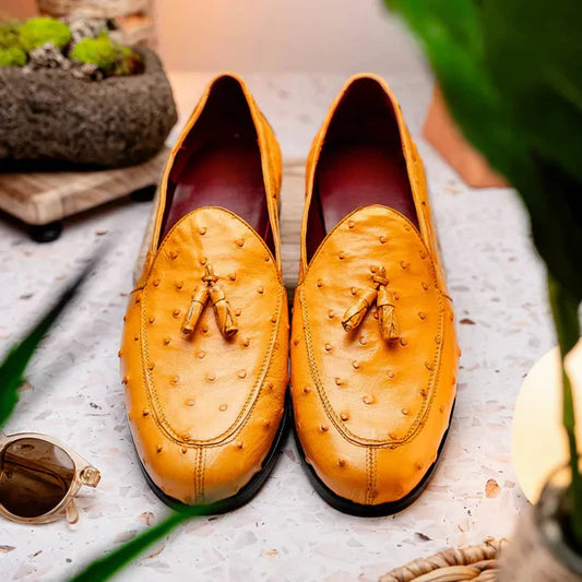 Ostrich Tassels Loafers