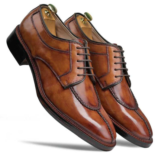 Formal Derby Shoes in Tan