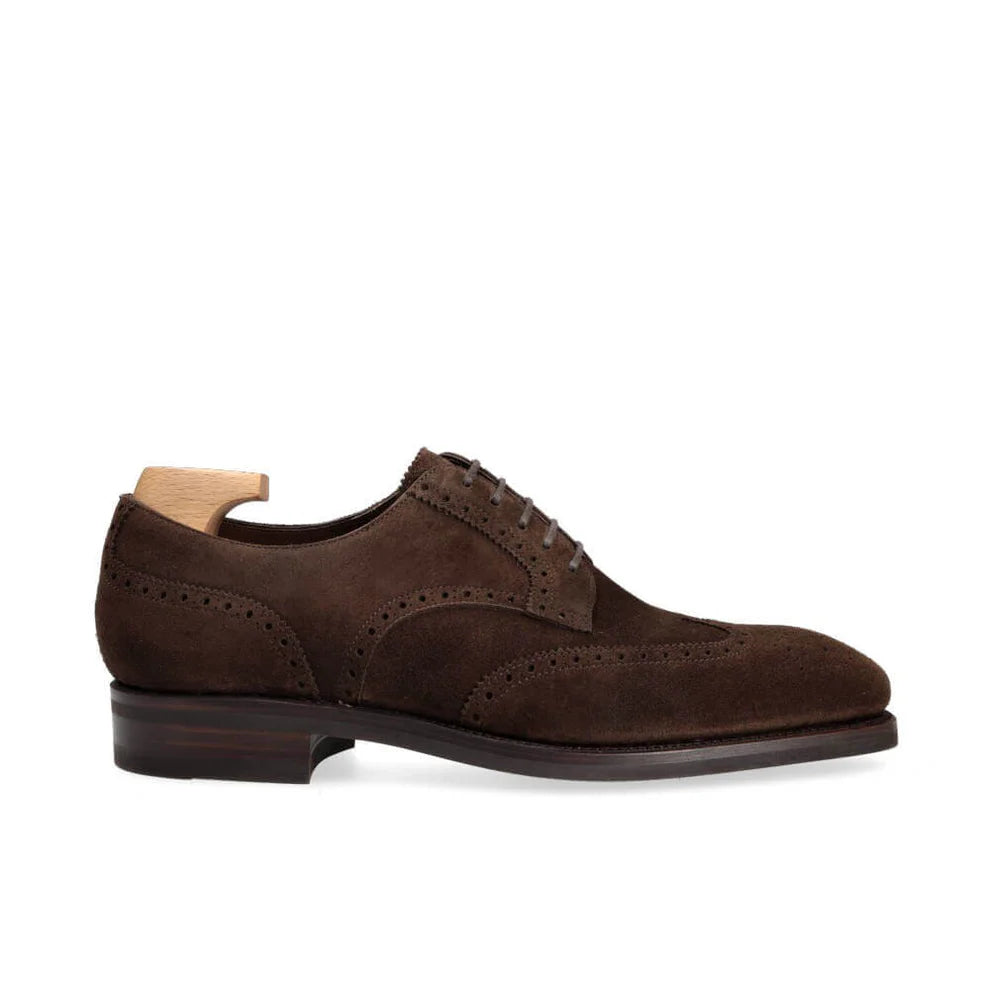 Formal Dark Brown Suede Derby