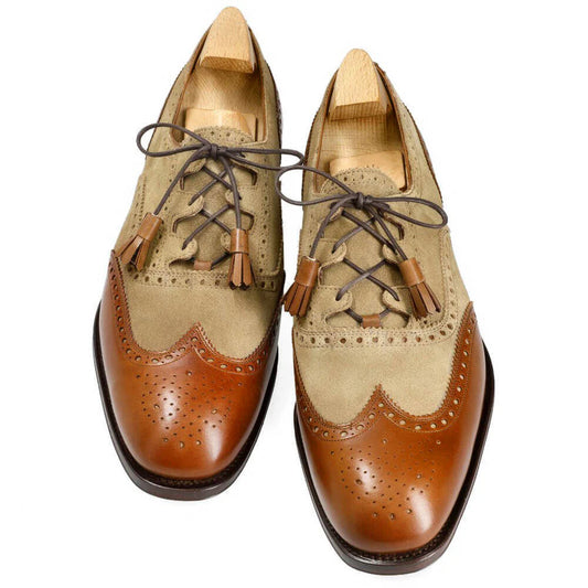 Formal Tan Wingtip Oxford