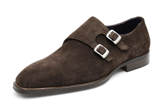 The Suede Monkstrap - Coffee