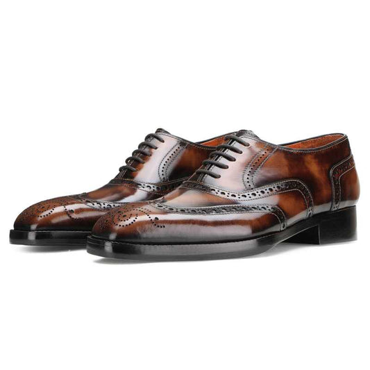 Formal Burnished Brogues in Brown