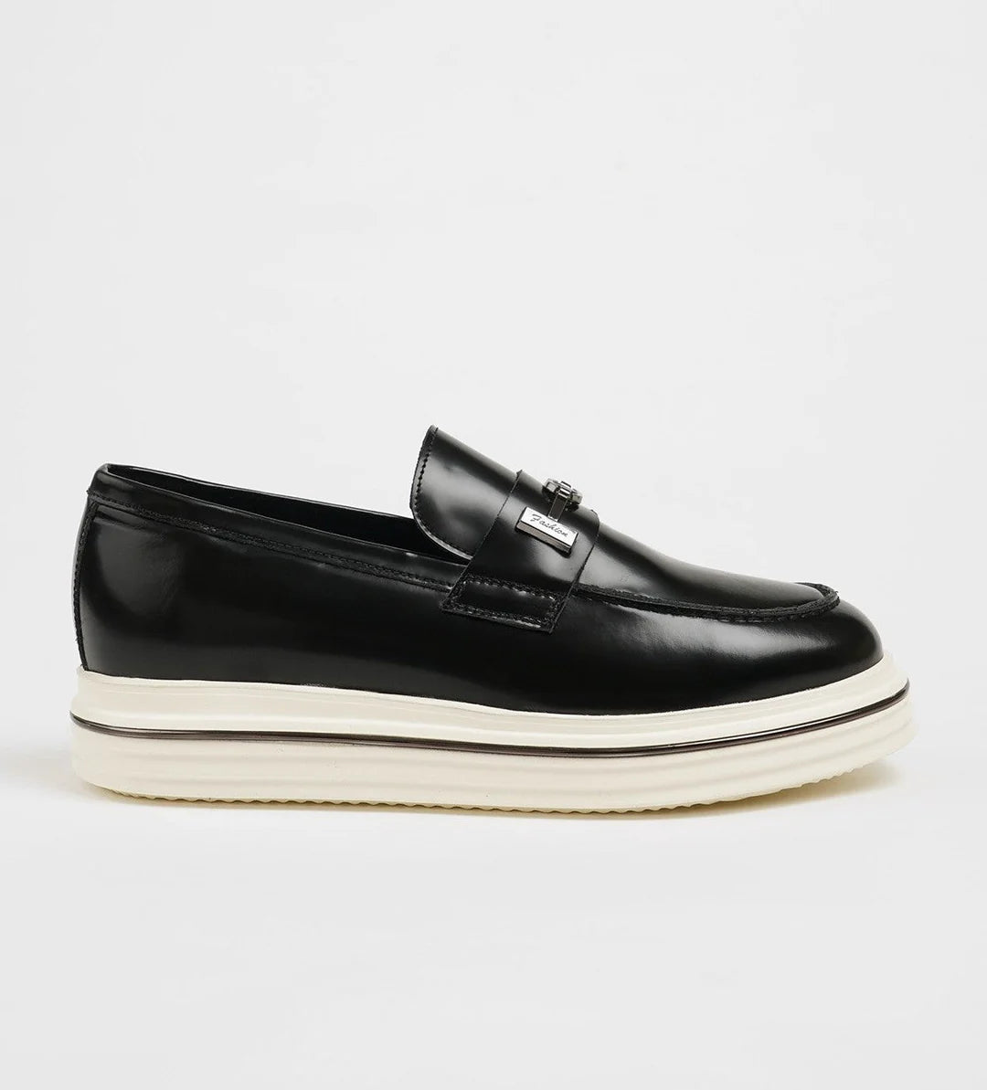 Leather Buckle Loafers