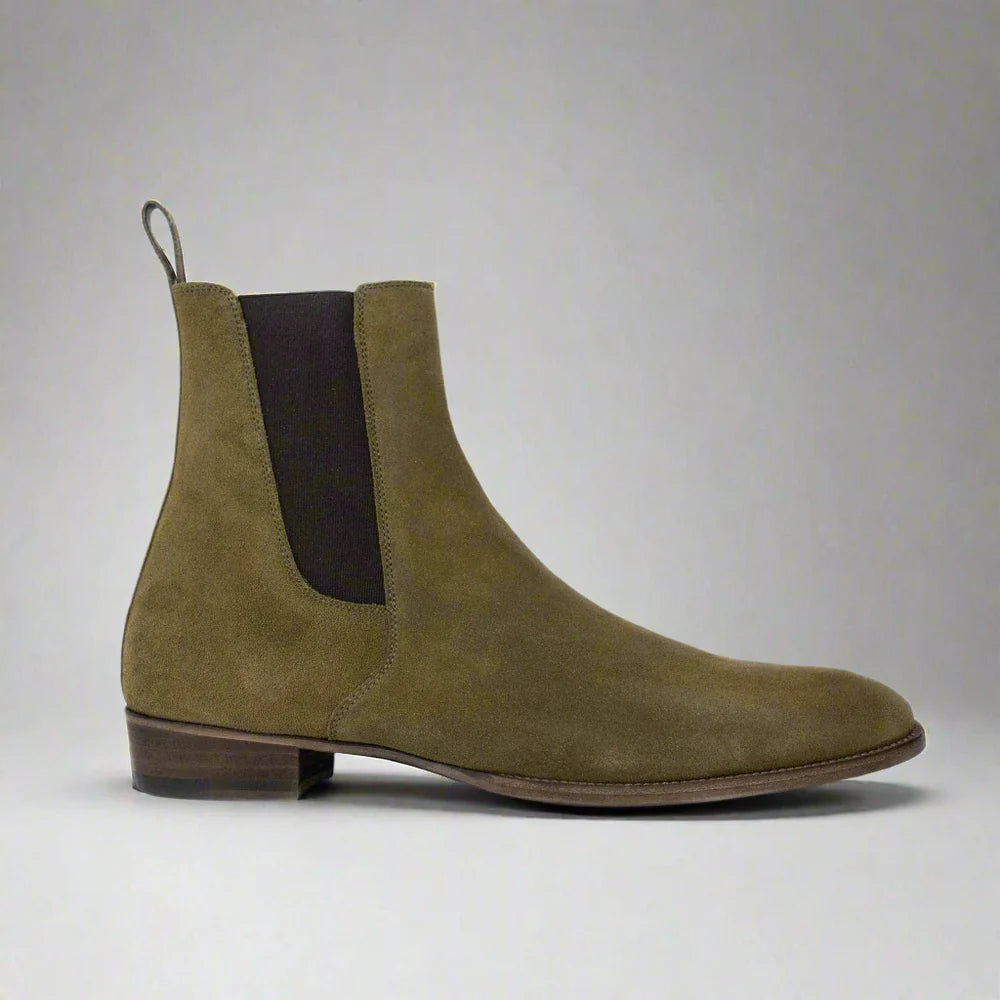 The Olive Suede Chelsea: A Masterclass in Understated Luxury