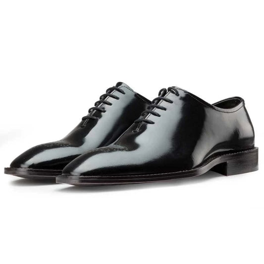 Formal Medallion Wholecut Oxfords in Black