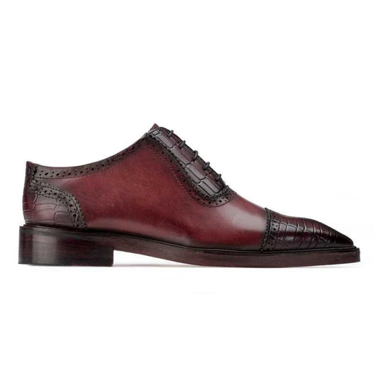 Formal Toecap Oxfords in Wine