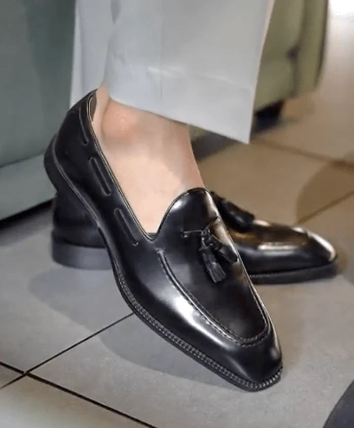 Black Tassel Loafers