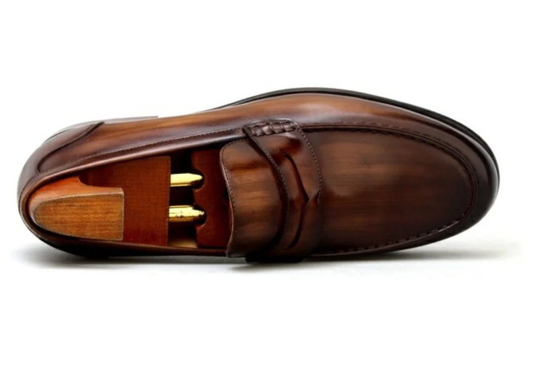 Brown Round Loafers