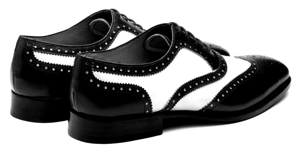 Formal Tyrel Black White Brogue