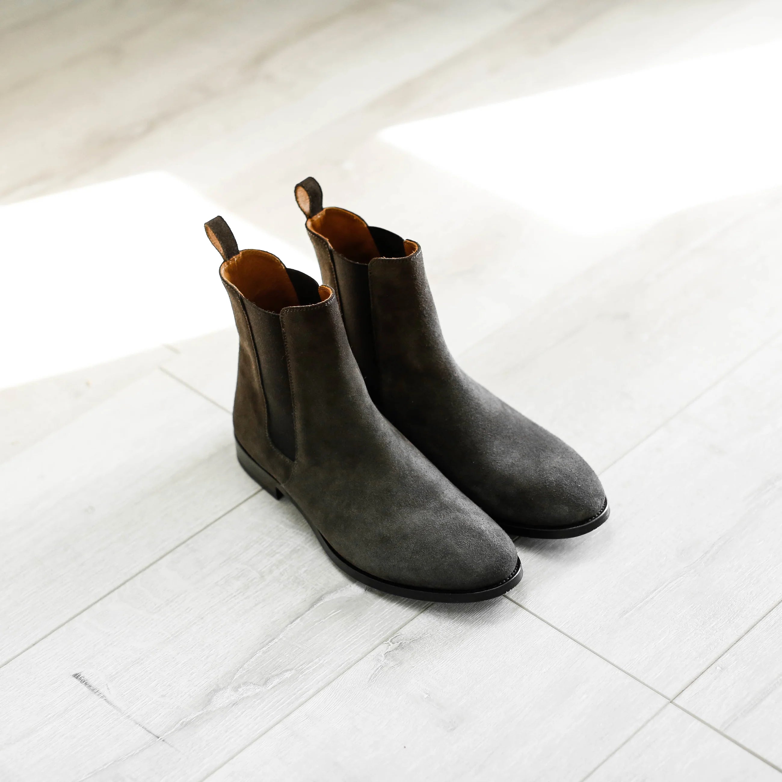 The Grey Suede Chelsea: A Study in Minimalist Luxury