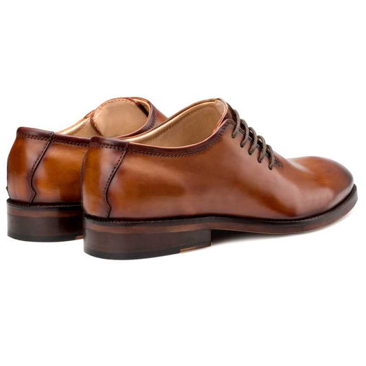 Formal Wholecut Oxfords in Cognac
