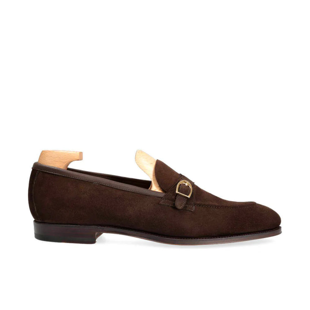 Brown Suede Monk Loafer