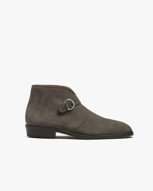 Carlo Gray Suede Leather Boots