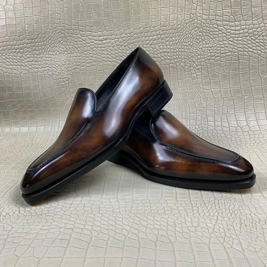 Brown Patina Loafers