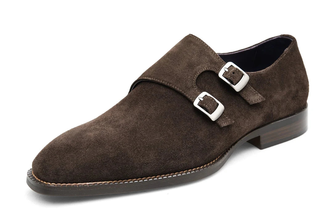 The Suede Monkstrap - Coffee