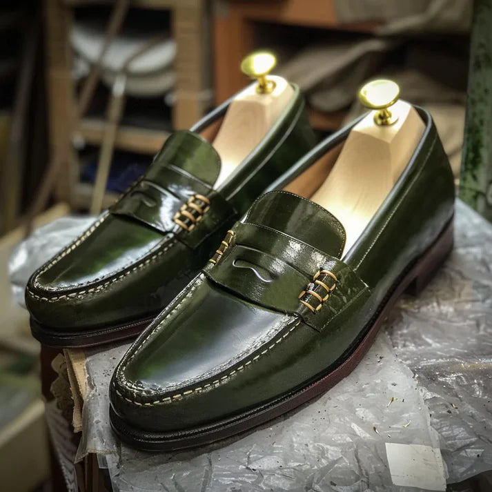 Green Maurizio Loafers