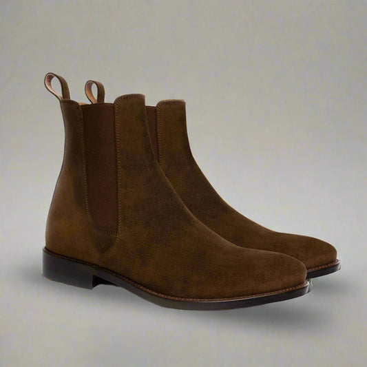 The Core Chelsea Boot | Brown & Black Suede